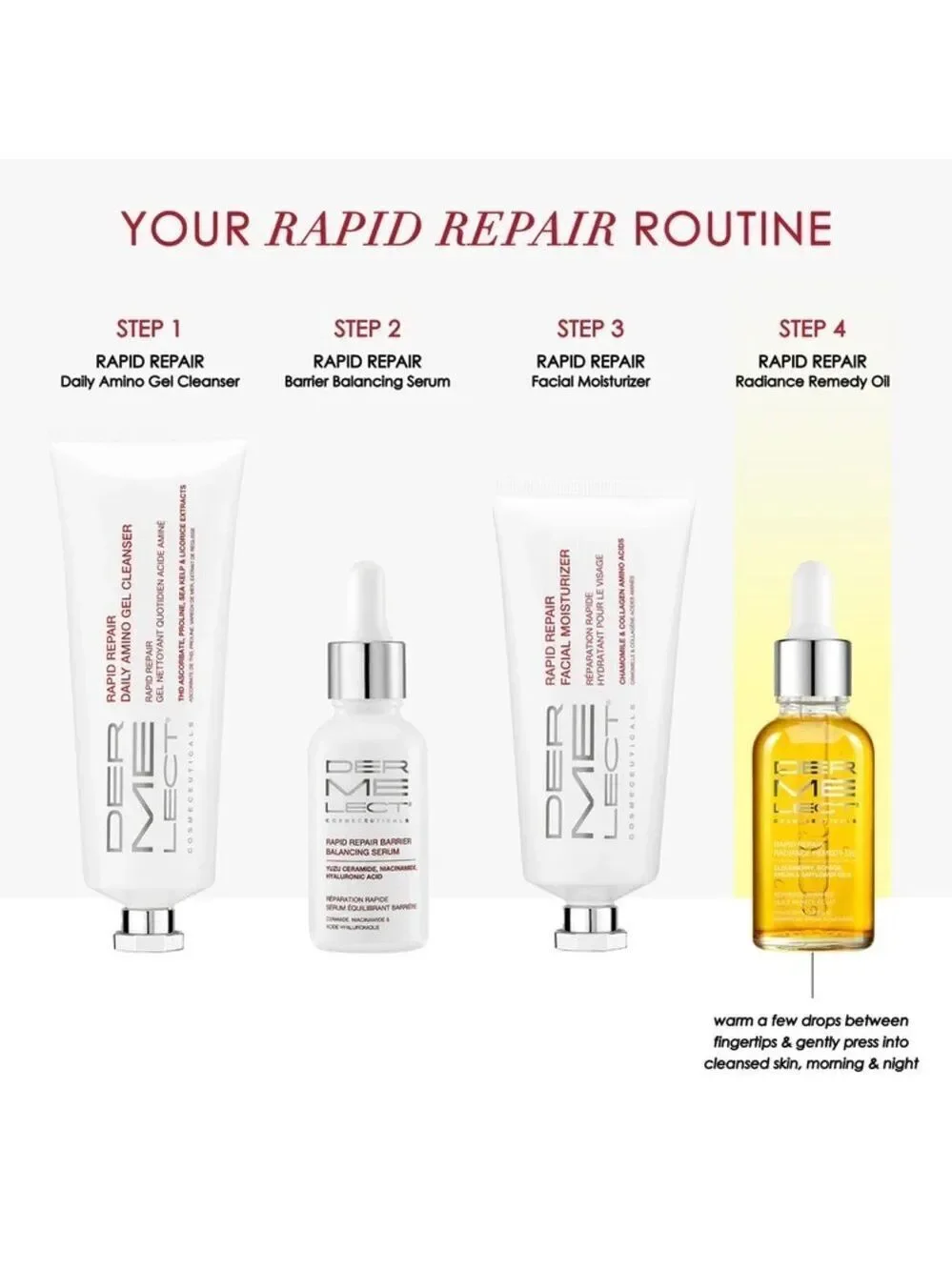 Dermelect Rapid Repair Radiance Remedy Oil 1 Fluid Ounce Full Size